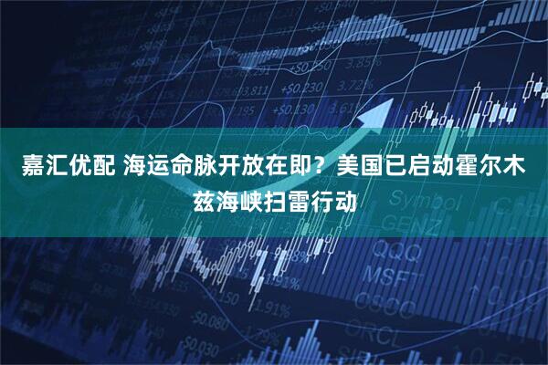 嘉汇优配 海运命脉开放在即？美国已启动霍尔木兹海峡扫雷行动