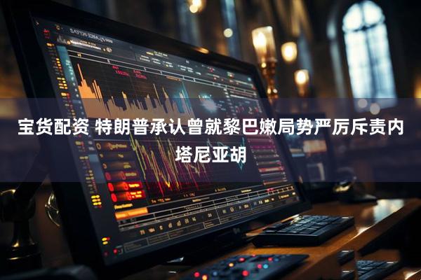 宝货配资 特朗普承认曾就黎巴嫩局势严厉斥责内塔尼亚胡